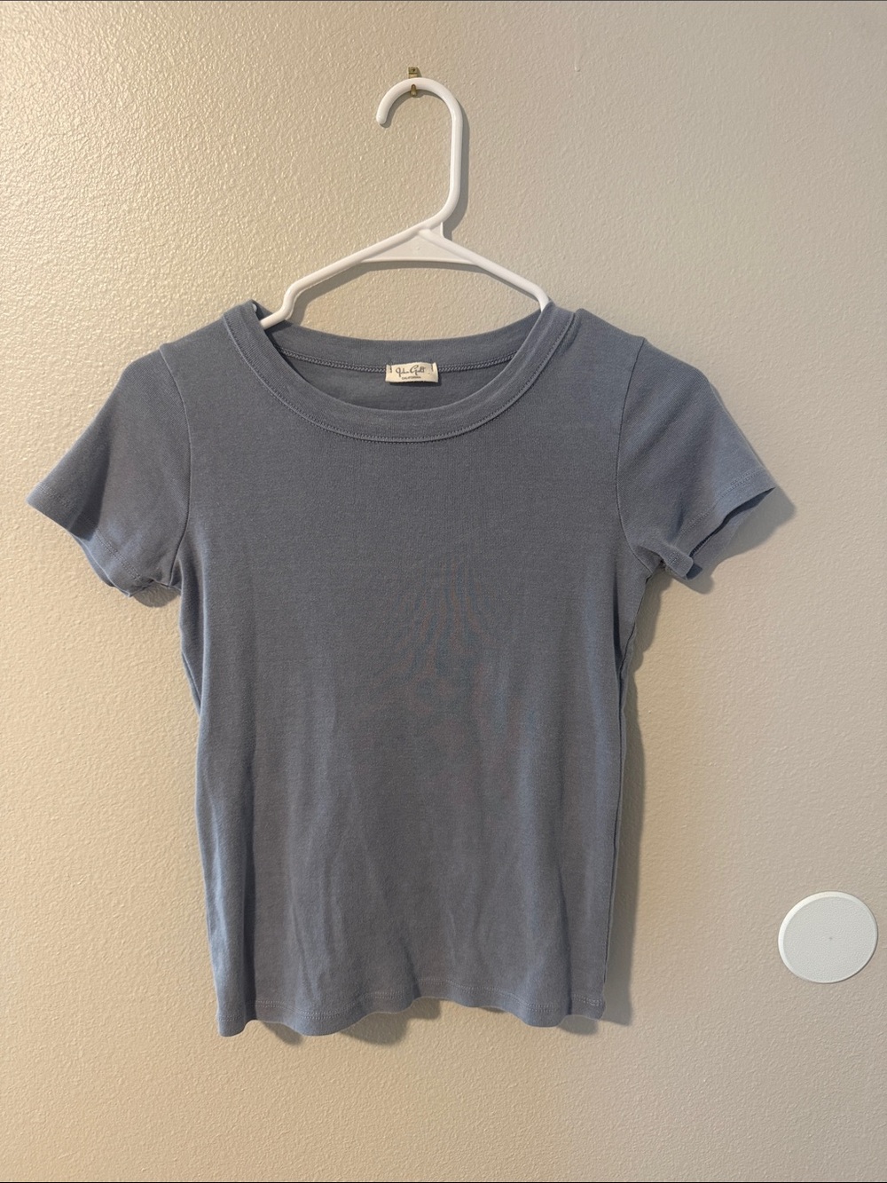Soft Crewneck Short-Sleeve Brandy Top - Slate Blue